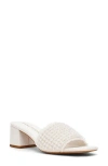 Anne Klein Dolls Block Heel Sandal In White