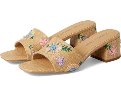 ANNE KLEIN DOLLS SANDAL WOMEN MULTICOLOR EMBROIDERED FLORAL BLOCK HEEL GAL2074