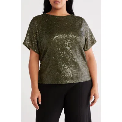 Anne Klein Dolman Sleeve Sequin Top