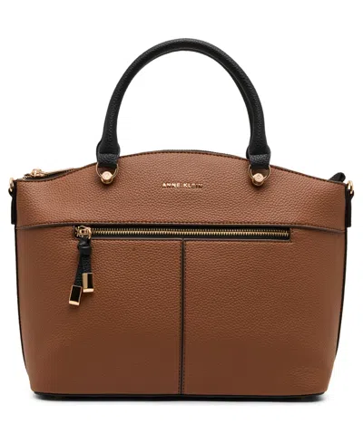 Anne Klein Dome Satchel In Brown