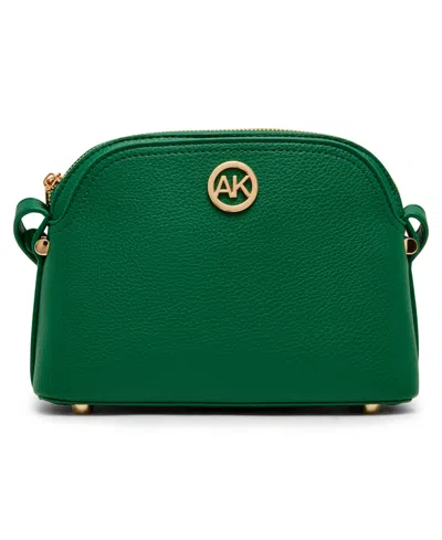 Anne Klein Dome Zip Top Detachable Card Case Crossbody Bag In Multi