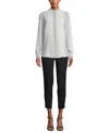 Anne Klein Dot-print Tunic In Anne White,anne Black