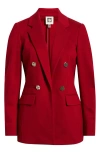 Anne Klein Faux Double Breasted Jacket In Red