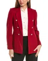 Anne Klein Faux Double Breasted Jacket In Red