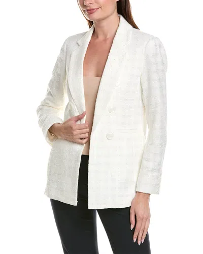 Anne Klein Double Breasted Jacket In White