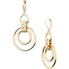 Anne Klein Double Orbital Drop Lever Back Earrings In Gold