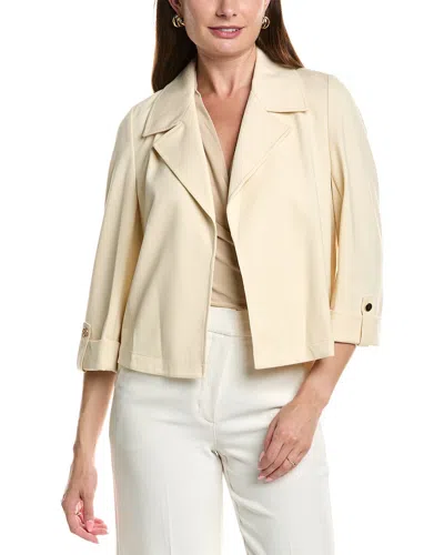 Anne Klein Drape Jacket In Neutral