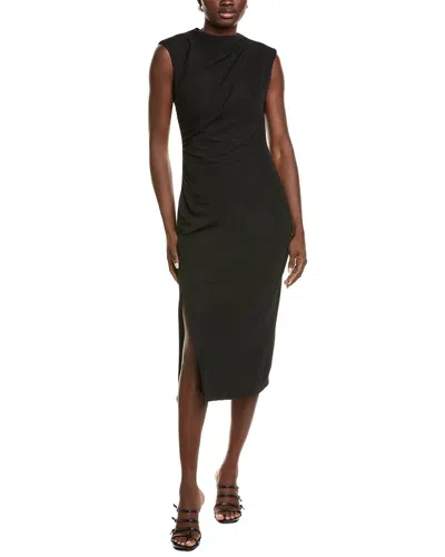 ANNE KLEIN DRAPED MIDI DRESS