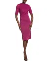 Anne Klein Draped Midi Dress In Purple