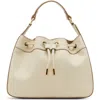 Anne Klein Drawstring Bucket Crossbody Bag In Sand