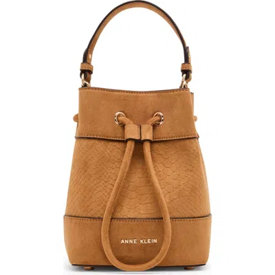 Anne Klein Drawstring Crossbody Bag In Tan