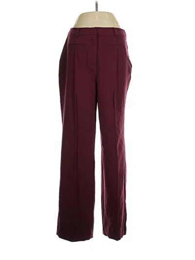 Pre-owned Anne Klein Dress Pants In Burgundy