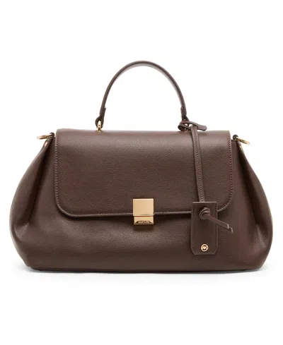 Anne Klein East-west Large Satchel Handbag In Brown