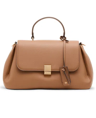 Anne Klein East-west Large Satchel Handbag In Brown