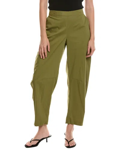 Anne Klein Elastic Back Barrel Leg Pant In Green