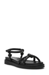 Anne Klein Elisabeth Ankle Strap Sandal In Black