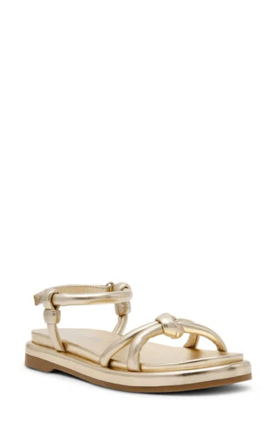 Anne Klein Elisabeth Ankle Strap Sandal In Light Gold