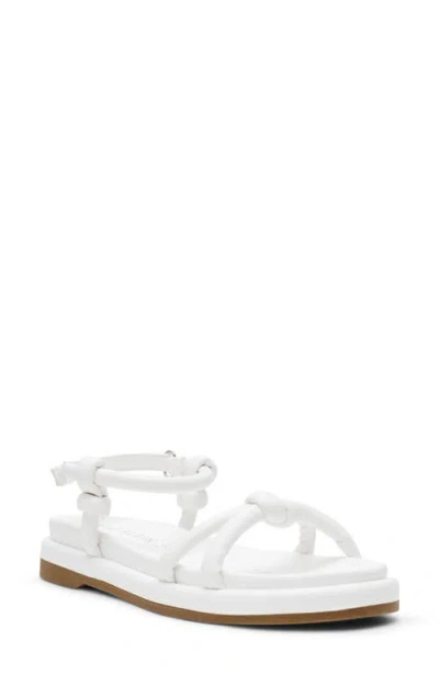 Anne Klein Elisabeth Ankle Strap Sandal In White