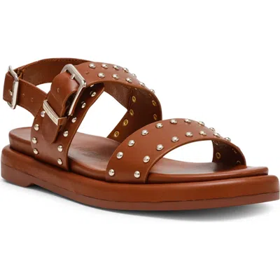 Anne Klein Elzey Studded Sandal In Coffee