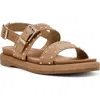 Anne Klein Elzey Studded Sandal In Sandstone Microfiber