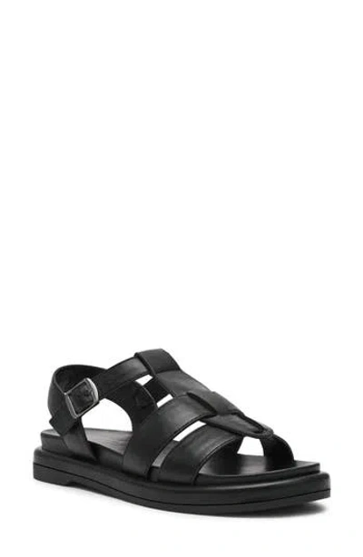 Anne Klein Emarent Sandal In Black Nappa Pu