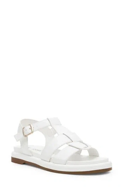 Anne Klein Emarent Sandal In White Nappa Pu