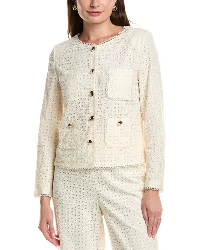 ANNE KLEIN ANNE KLEIN EMBROIDERED JACKET