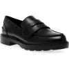 Anne Klein Utopia Womens Lugged Sole Slip-on Loafers In Black