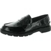 Anne Klein Emmylou Womens Suede Slip On Loafers In Black