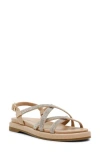 Anne Klein Esmeralda Strappy Sandal In Natural Microsuede