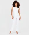 Anne Klein Essentials Petite High Rise Pull-on Pants In White