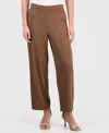 Anne Klein Essentials Petite Pebble-texture Knit Pull-on Pants In Brown