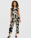 Anne Klein Essentials Petite Printed Pull-on Cropped Pants In Multi