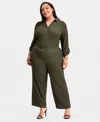 Anne Klein Essentials Plus Size Pull-on Pants In Green