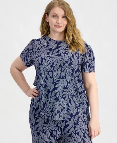 Anne Klein Essentials Plus Size Tulip-sleeve Knit Top