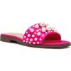 Anne Klein Eugenie Faux Pearl Slide Sandal In Pink