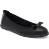 Anne Klein Eve Womens Faux Leather Ballet Loafers In Black/black