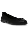 Anne Klein Eve Womens Faux Leather Ballet Loafers In Black/black