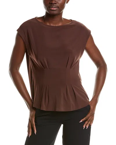 Anne Klein Extended Shoulder Top In Multi