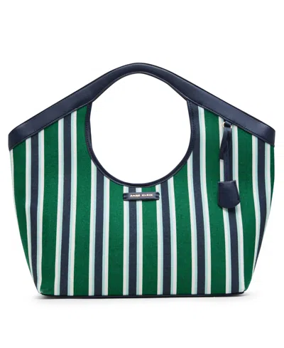 Anne Klein Extra-large Top Handle Tote Bag In Green