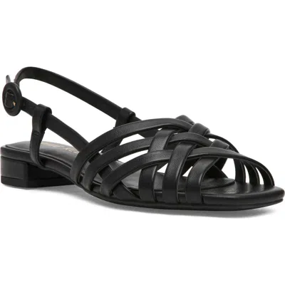 Anne Klein Fairfield Slingback Sandal In Black Smooth