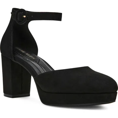 Anne Klein Faith Platform Ankle Strap Pump In Black