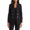 Anne Klein Faux Double Breasted Jacket In Black