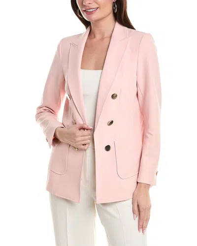 Anne Klein Faux Double-breasted Jacket In Pink