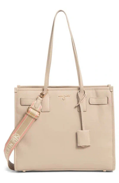 Anne Klein Faux Leather Tote In Stone