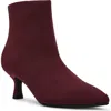 Anne Klein Federica Pointed Toe Bootie In Burgundy Knit