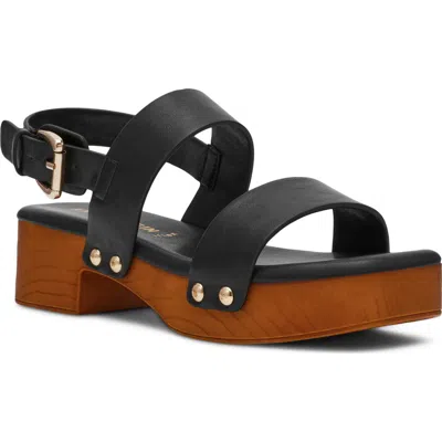 Anne Klein Fern Slingback Platform Sandal In Black