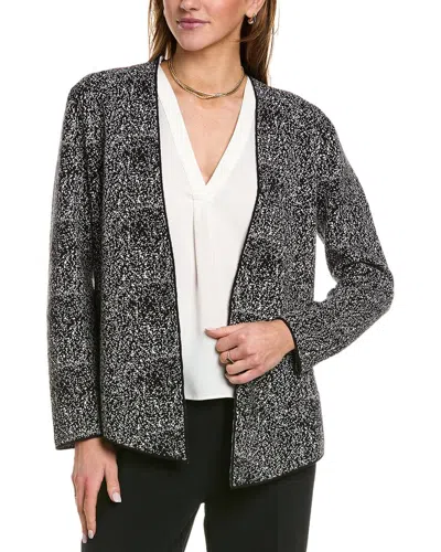 Anne Klein Fitted Cardigan In Black