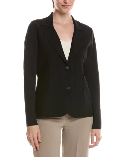 Anne Klein Fitted Sweater Blazer In Black