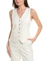 Anne Klein Pinstripe Vest In White